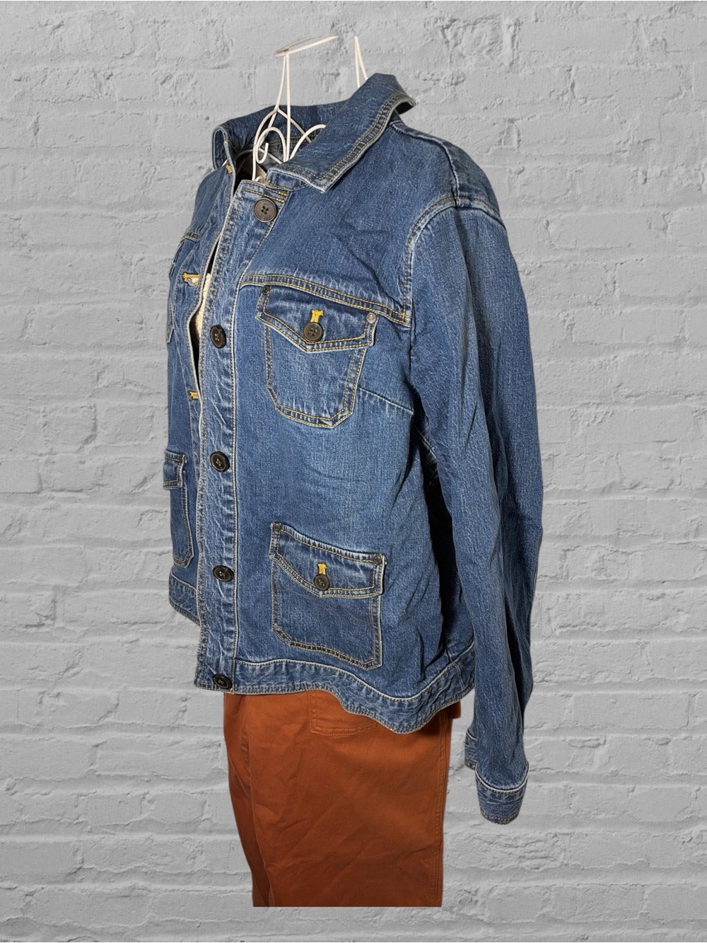 Talbots Classic Blue Denim Jacket with Patch Pockets - Picture 5 of 7
